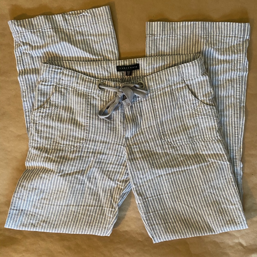Sanctuary size 27 wide leg full length linen pants